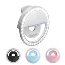 Hot Selling Customized Logo Rechargeable  LED mini Cell Phone Selfie Ring Light